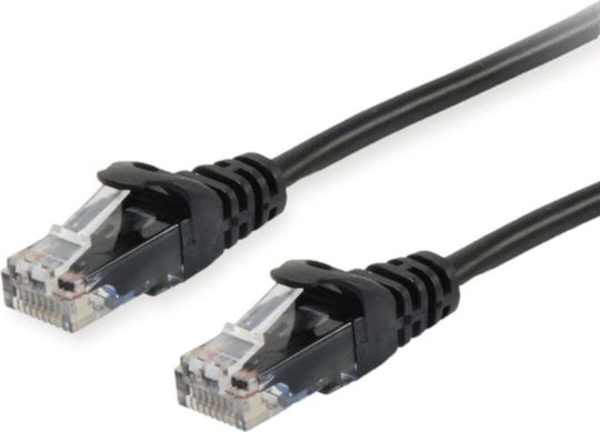 Equip U/UTP Cat.6a (Gigabit) Καλώδιο Δικτύου Ethernet 1.5m Μαύρο