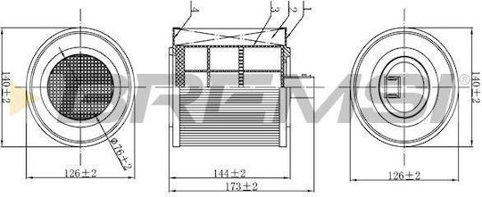 Car Air Filter Opel Astra K Fa0624-10202