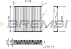 Φιλτρο Αερος Ford Focus Ii-cmax|volvo C30 S40-v50 Fc0068 Bremsi Fc0068-10202