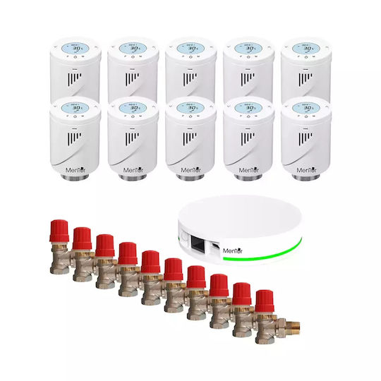 Kit Danfoss Valvă Termostatică Pentru Radiator Cap Termostatic Inteligent Mentor Tzb10101d Zigbee Programabil Lcd Hub