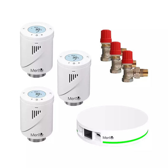 Kit Danfoss Valvă Termostatică Pentru Radiator Cap Termostatic Inteligent Mentor Tzb331d Zigbee Programabil Lcd Hub