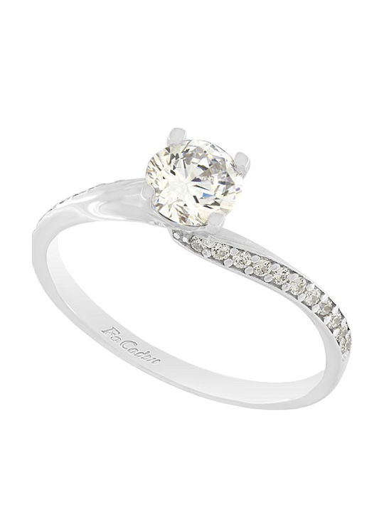 Fa Cad'oro Единичен камък от Бяло злато 14K
