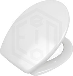 EVIOP Bakelite Soft Close Toilet Seat White Universal 37.2cm