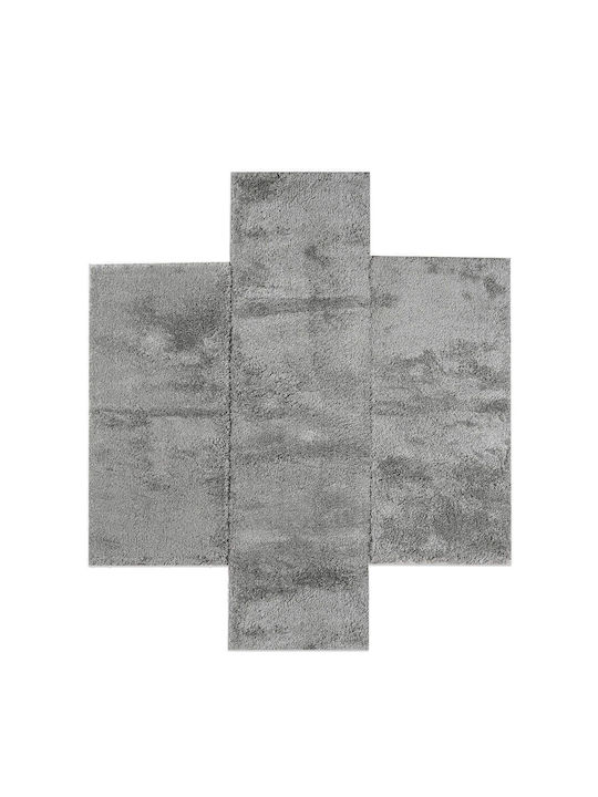 Balsan Σετ Shaggy Χαλιά Κρεβατοκάμαρας Grey P621671 3τμχ