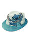 LiebeQueen Παιδικό Καπέλο Καβουράκι Υφασμάτινο Stitch Λευκό