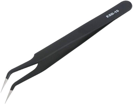 Esd-15 Ant-Static Stainless Steel Curved Tweezers