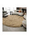 Strado Anti-slip Rug Round Shaggy Light Brown
