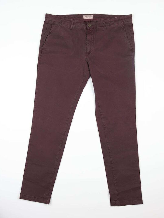 Pantaloni Chino Elastic Bordeaux