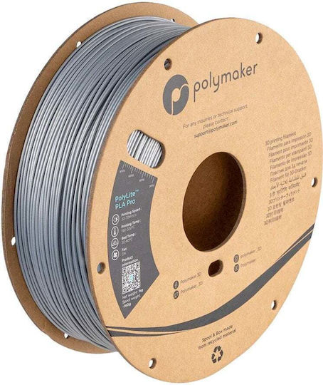 Polymaker PLA 3D Printer Filament 1.75mm Ασημί 1kg 1τμχ (Spool)