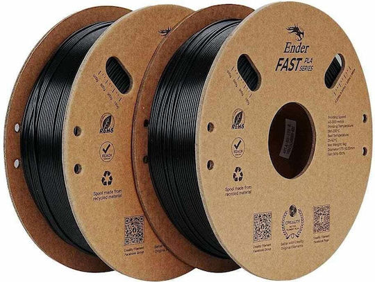 Creality3D PLA 3D Принтер Филамент 1.75мм Черен 2кг