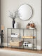 Glass Console Table Black L100xW30xH73cm