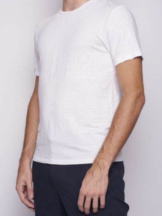 T-shirt Λινό Wool&co Wo2380-wo2170 Λευκό 2380-2170-0001