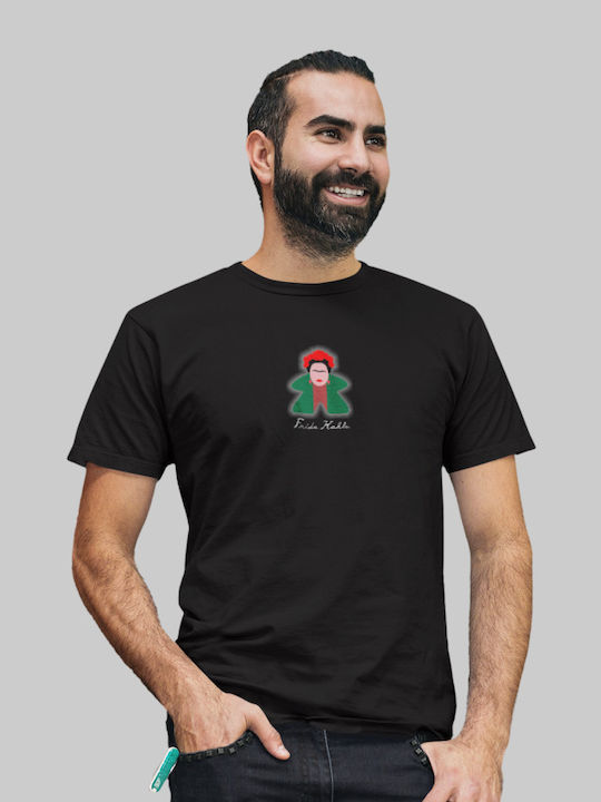 Frida Kahlo Meeple T-shirt Black