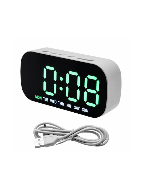 Tabletop Digital Clock LED Plastic With Green Alarm Clock DS-5507