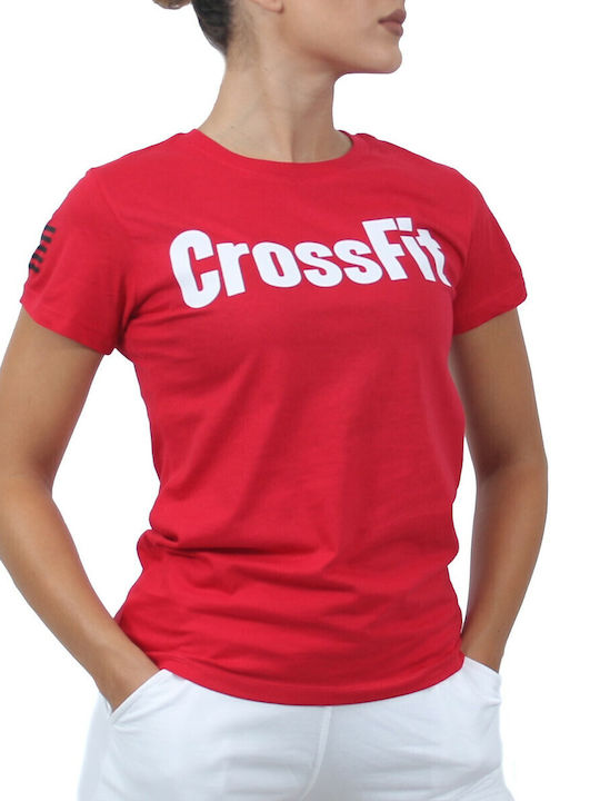 T-shirt Crossfit Κόκκινο Λευκό 23058 H&s Κόκκινο