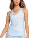 Damen Ärmelloses Tennis Lucky In Love Schnell Trocknendes W Bra Hellblau