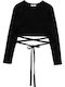 Lumina Top L6389 Schwarzes Damenbluse