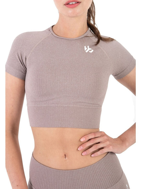 Tabata Active Crop Top Acv21ssct Μπέζ