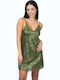 Mini Kleid Παγέτα Grünes