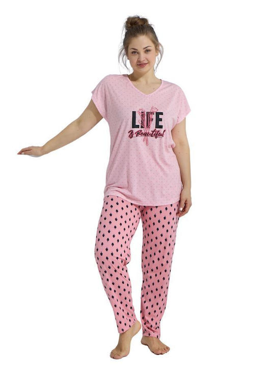 Women's Pyjamas Plus Size Pijamood Life Viscose Pink