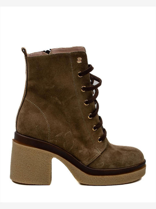 Дамски велур боти Zakro Collection S73-fw22-23 Таупе