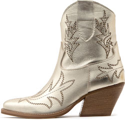 Once Leather Ankle Boots Women Once Καφε Χρυσο Nc-a55-tt-laser-lamina-l Once Leather Ankle Boots Women Once Καφε Χρυσο Nc-a55-tt-laser-lamina-l