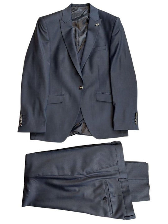 Anzug Set Mit Weste Blau 19v69 Versace 07.31 Mario 4453 Marine