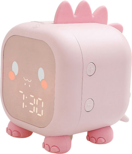 Techkidz Animated Backlight Alarm Clock Model Mon Petit Dino Pink