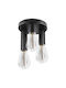 Orno Ceiling Mount Light Black with Socket E27