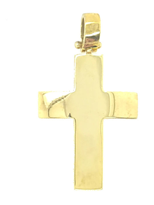 Dio Jewellery Lab Ανδρικός Σταυρός από Επιχρυσωμένο Ασήμι χωρίς Αλυσίδα
