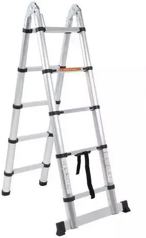 Kevard Teleskopische Leiter Aluminium Stufen mit maximaler Höhe 2.6m