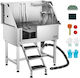 Vevor Dog Grooming Bathtub Stainless Steel Stairs Faucet Left Door 96.5 cm Bxgcwyg38czj4vwjjv0