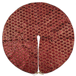 Juliet Weihnachtsbaumrock Stoff Rot Ψάθινη Φ120εκ.