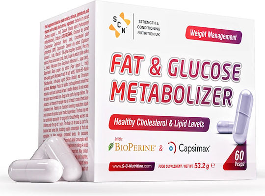 S-C-Nutrition Fat & Glucose Metabolizer 582mg Supplement for Sleep 60 Vegetable Capsules