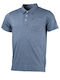 Men's Short Sleeve Polo Shirt Melange Blue