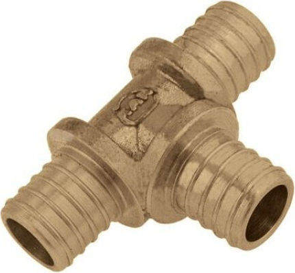 Three-Way Reducer Brass Push 18x2.0 12x2.0 12x2.0 Kan-therm
