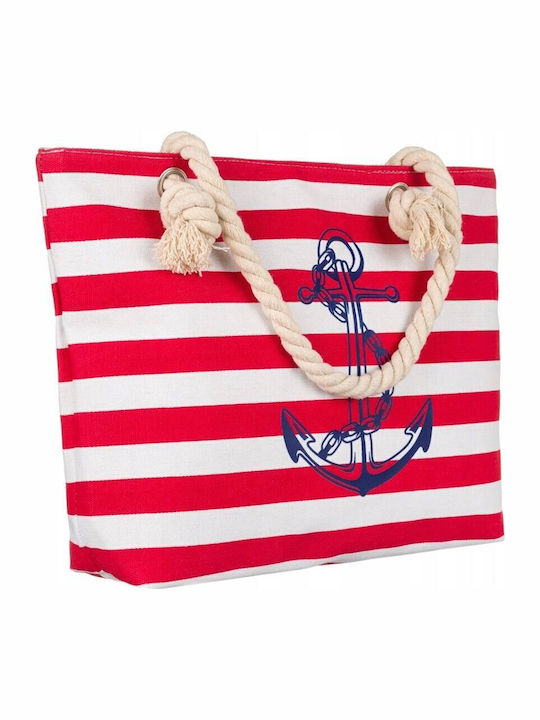 Fabric Red Beach Bag