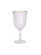 Vivalto Glas für Weißwein aus Glas in Gold Farbe Kelch 240ml