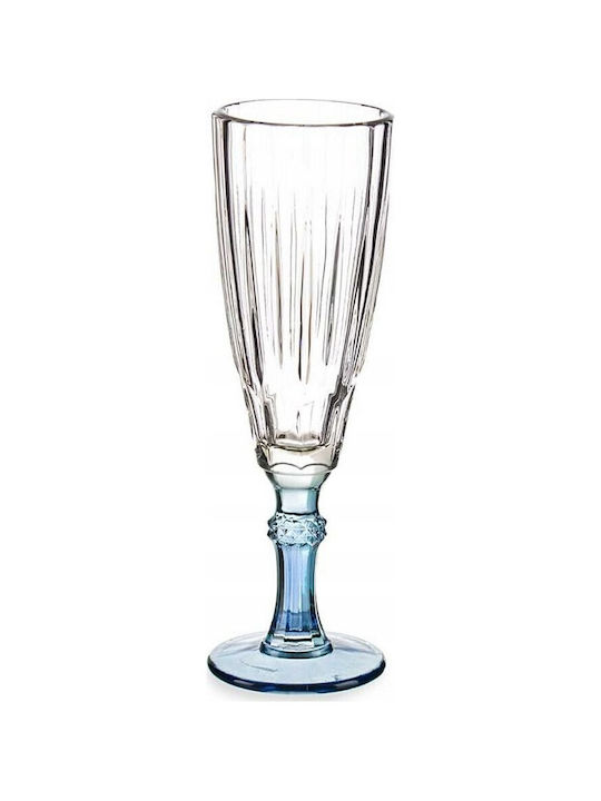 Vivalto Pahar de sampanie din Sticlă în Culoarea Albastru Pahar cu picior 170ml
