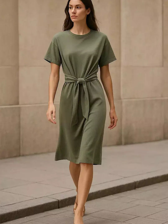 Volumex Kleid Ganztägig Khaki