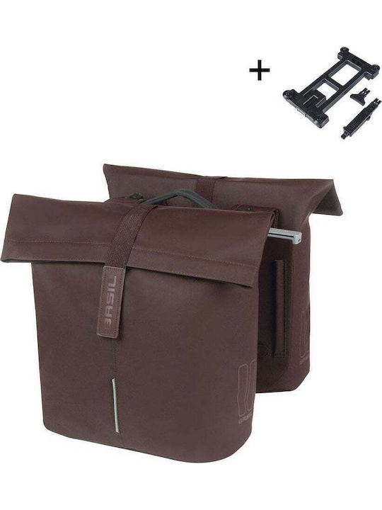 Basil City Double Pannier Bag Mik 28-32l Mik System Ready To Go Roasted Brown New 2025