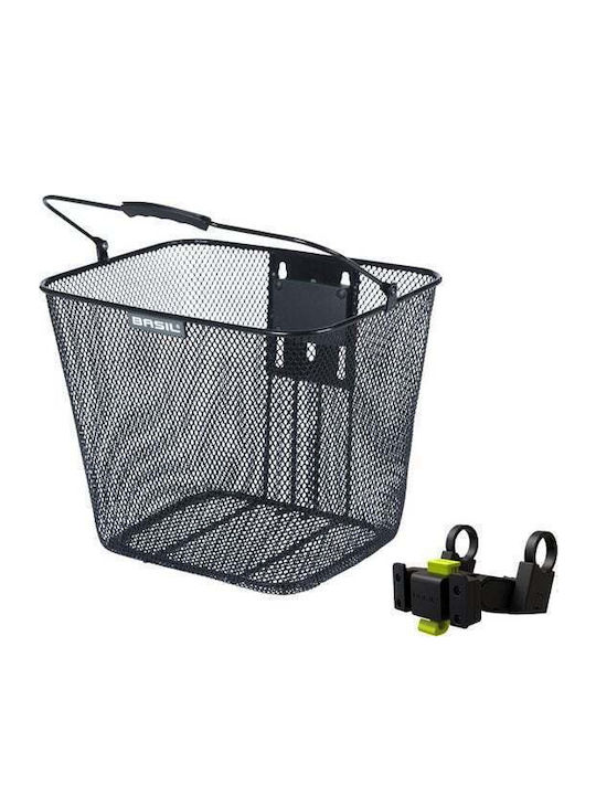 Basil Bilbao Handlebar Basket Klickfix Mounting Bracket Handlebar Steel Black New 2025