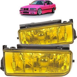 Set of Fog Headlights Mtuning Yellow Bmw 3 E36 Compact 1991-1999
