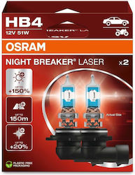 Osram Λάμπες HB4-9006 Αλογόνου Λευκό 2τμχ Osram Λάμπες HB4-9006 Αλογόνου Λευκό 2τμχ
