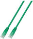 Patchcord Rj45 U Utp Кат 6 Pvc Cca Зелен 3м