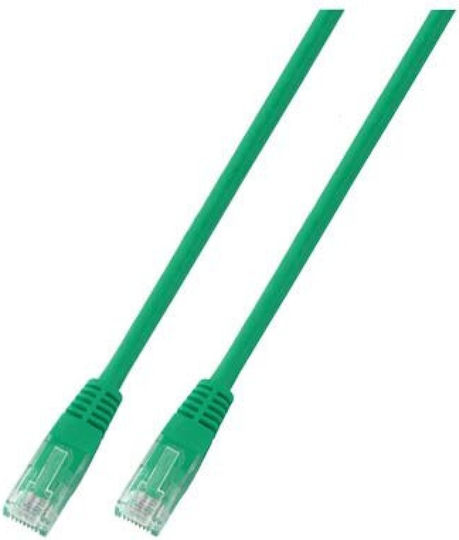 Patchcord RJ45 U UTP Cat 5e PVC CCA Verde 1m