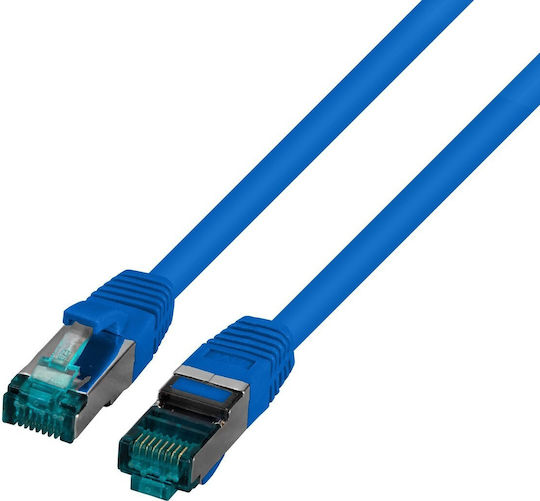 Patch Cord Securitynet S/FTP Cat.6a Blue 0.25m LSZH PC-6ASFTPLSZH-BU0.25