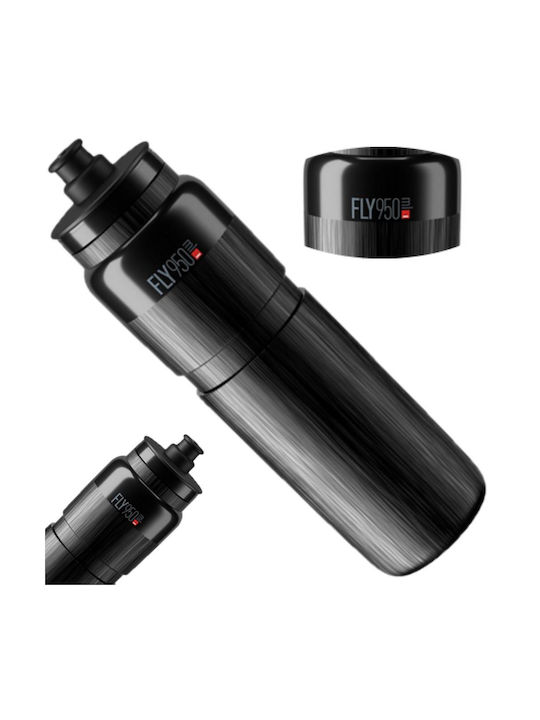 Elite Παγούρι Πλαστικό Ποδηλάτου 950ml Μαύρο