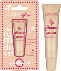 FlosLek Glimmer Lip Serum Sparkle Peach with Sh...