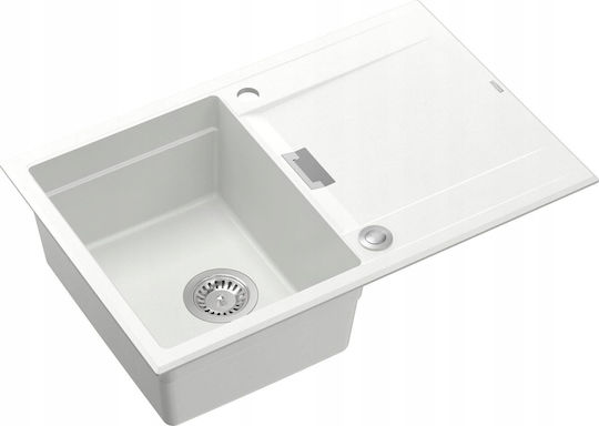GraniteQ Drop-In Inox Μ76xΠ50cm Weiß